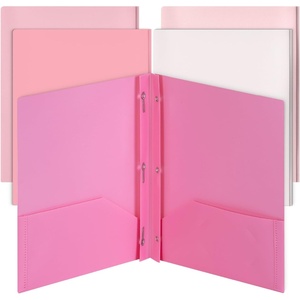 image:imageMr Pen Plastic Folders with Pockets and Prongs 5 Pack Letter Size  Flexible Plastic Folders with ProngsDusty Rose