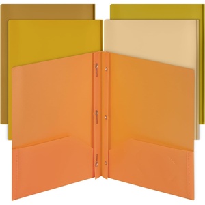 image:imageMr Pen Plastic Folders with Pockets and Prongs 5 Pack Letter Size  Flexible Plastic Folders with ProngsGold Spectrum