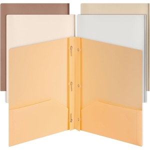image:imageMr Pen Plastic Folders with Pockets and Prongs 5 Pack Letter Size  Flexible Plastic Folders with ProngsNatural Colors