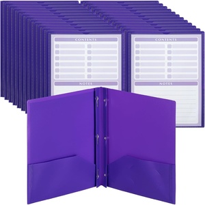 image:imageMr Pen Plastic Folders with Pockets and Prongs 5 Pack Letter Size  Flexible Plastic Folders with ProngsPurple  Organizational Sheets