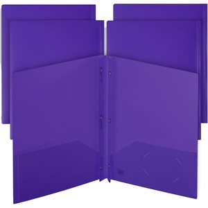 image:imageMr Pen Plastic Folders with Pockets and Prongs 5 Pack Letter Size  Flexible Plastic Folders with ProngsPurple