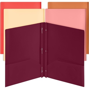 image:imageMr Pen Plastic Folders with Pockets and Prongs 5 Pack Letter Size  Flexible Plastic Folders with ProngsSunset Shades