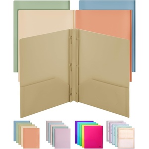 image:imageMr Pen Plastic Folders with Pockets and Prongs 5 Pack Letter Size  Flexible Plastic Folders with ProngsVintage Colors