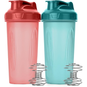 image:imageMr Pen Protein Shaker Bottles 2 Pack 28 oz  Shaker Bottles with LeakProof FlipTop Lid Wire Whisk Ball for Smooth Mixing Ideal for Protein Shakes SmoothiesLight Blue  Red