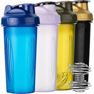 image:imageMr Pen Shaker Bottles for Protein Mixes 28 oz 4 Pack  Colorful Protein Shaker Bottle with Wire Whisk Ball Mixer BottleWhite  BlackGold Lid  Moss  Navy