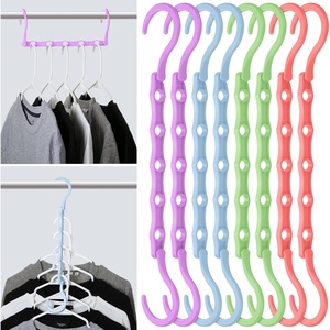 image:imageMr Pen Space Saving Hangers 8 pcs 360 Rotating Hooks  Magic Cascading Hanger Organizer with 5 Enclosed Slots Closet Organizers and Storage for ClothesPlayful Pop