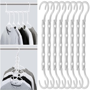 image:imageMr Pen Space Saving Hangers 8 pcs 360 Rotating Hooks  Magic Cascading Hanger Organizer with 5 Enclosed Slots Closet Organizers and Storage for ClothesWhite