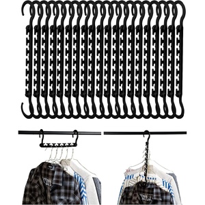image:imageMr Pen Space Saving Hangers for Clothes 20 pcs Black  Plastic Multi Clothes Hangers Space Saving 6 Slots 360 Rotating Hooks106 inches W x 45 inches H