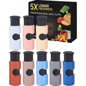 image:imageMr Pen Squeeze and Lock Bread Bag Clips 24 Inch 8 Pack  Multicolor Squeeze Lock Clips Reusable Bag Closures for Bread Snacks Coffee Food Storage Fits Thick and Thin BagsMulticolor