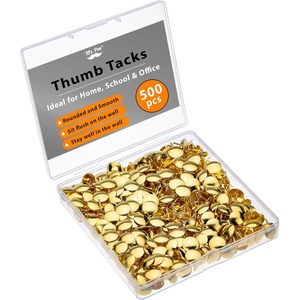 image:imageMr Pen Thumb Tack 500 Pack Black Flat Push Pins Bulk  Metal Roundness Push Pins Office Tacks for Corkboard Hanging Maps Poster Picture and Creating Different Art ProjectGold