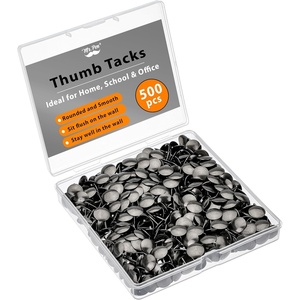 image:imageMr Pen Thumb Tack 500 Pack Black Flat Push Pins Bulk  Metal Roundness Push Pins Office Tacks for Corkboard Hanging Maps Poster Picture and Creating Different Art ProjectBlack