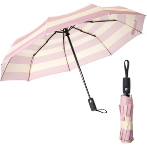 image:imageMr Pen Windproof Travel Umbrella Small WaterResistant Automatic Folding Umbrella for Rain and Sun Light Compact and Portable for Women amp Men Fits Car amp BackpackPink Stripes