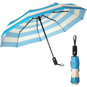 image:imageMr Pen Windproof Travel Umbrella Small WaterResistant Automatic Folding Umbrella for Rain and Sun Light Compact and Portable for Women amp Men Fits Car amp BackpackBlue Stripes