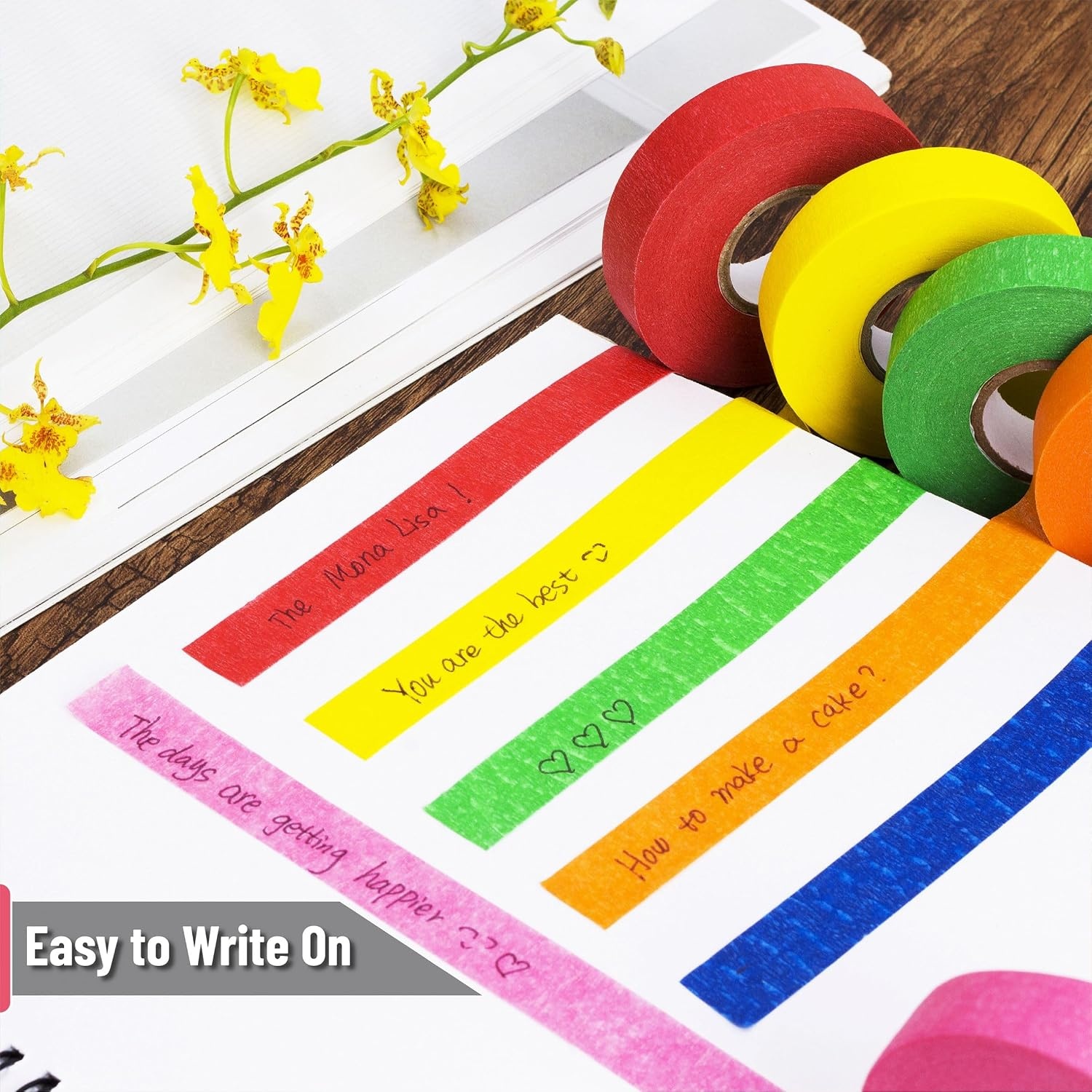image:imageMr Pen Colored Masking Tape 2 x 16 Yards 5 Pack  Colored Painters amp Drafting Tape for Arts and Crafts Labeling Marking Journaling DIY Projects06 inch  12 Pack