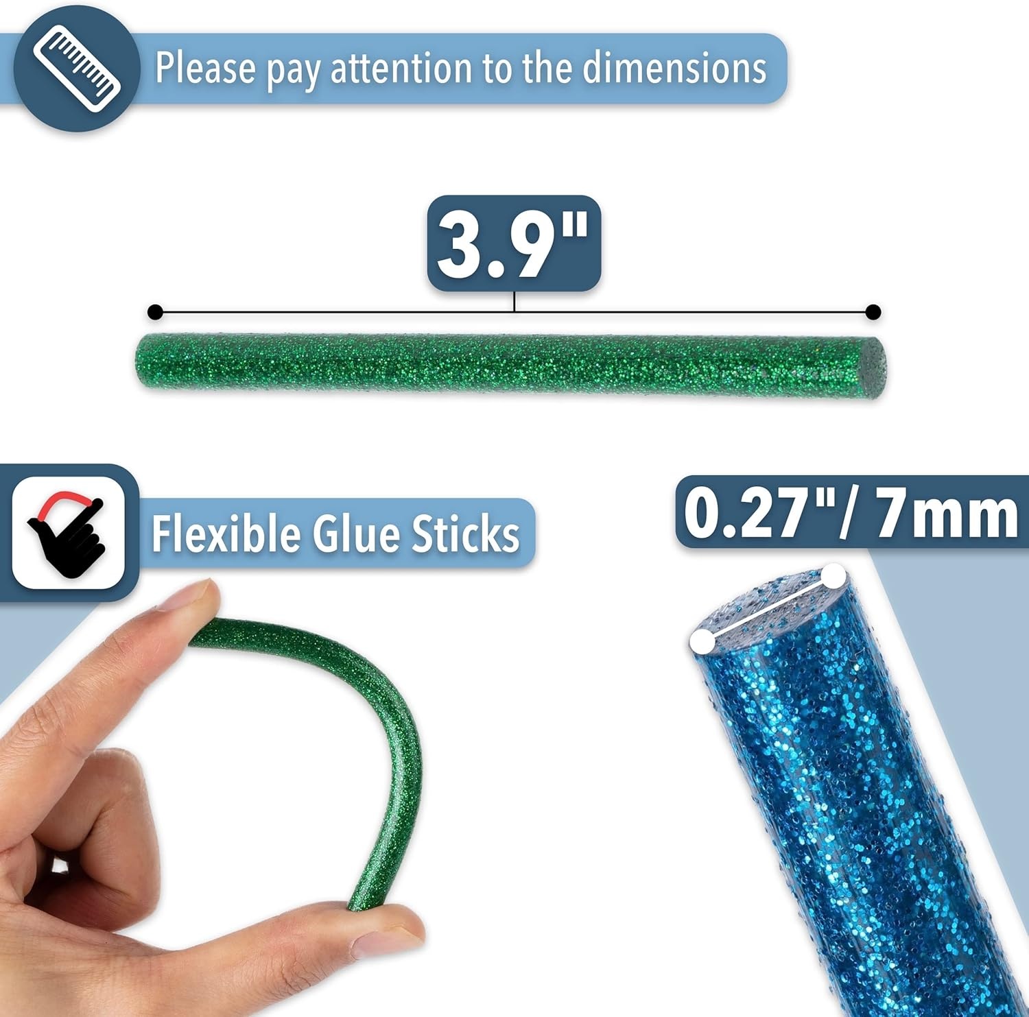 image:imageMr Pen Glitter Hot Glue Sticks 4x027 48 pcs  Colored Hot Glue Gun Sticks Mini Glue Sticks for Hot Glue Gun Mini Hot Glue Sticks Colored Glue Sticks Small Glue Sticks
