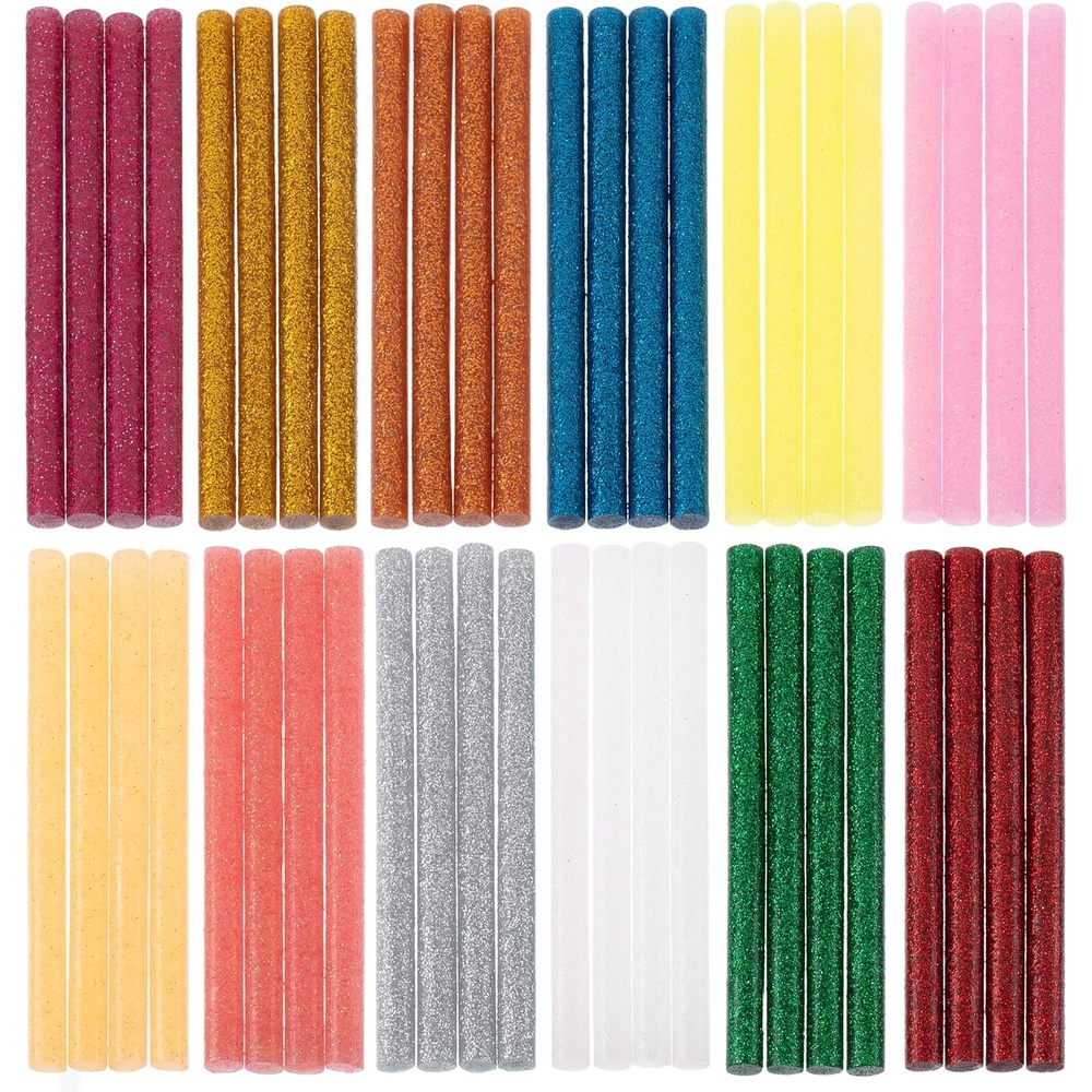image:imageMr Pen Glitter Hot Glue Sticks 4x027 48 pcs  Colored Hot Glue Gun Sticks Mini Glue Sticks for Hot Glue Gun Mini Hot Glue Sticks Colored Glue Sticks Small Glue Sticks