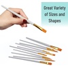 image:imageMr Pen Acrylic Paint Brushes Set 10 Pack Round amp Pointed Tip  Nylon Hair Artist Brushes for Watercolor Oil Rock Face Nail Miniature Canvas Detailing Drawing Art SuppliesSoft Gray
