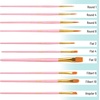 image:imageMr Pen Acrylic Paint Brushes Set 10 Pack Round amp Pointed Tip  Nylon Hair Artist Brushes for Watercolor Oil Rock Face Nail Miniature Canvas Detailing Drawing Art SuppliesRose Petal
