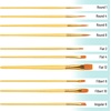 image:imageMr Pen Acrylic Paint Brushes Set 10 Pack Round amp Pointed Tip  Nylon Hair Artist Brushes for Watercolor Oil Rock Face Nail Miniature Canvas Detailing Drawing Art SuppliesYellow