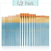 image:imageMr Pen Acrylic Paint Brushes Set 10 Pack Round amp Pointed Tip  Nylon Hair Artist Brushes for Watercolor Oil Rock Face Nail Miniature Canvas Detailing Drawing Art SuppliesBlue