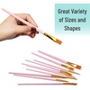 image:imageMr Pen Acrylic Paint Brushes Set 10 Pack Round amp Pointed Tip  Nylon Hair Artist Brushes for Watercolor Oil Rock Face Nail Miniature Canvas Detailing Drawing Art SuppliesRose Petal