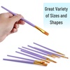 image:imageMr Pen Acrylic Paint Brushes Set 10 Pack Round amp Pointed Tip  Nylon Hair Artist Brushes for Watercolor Oil Rock Face Nail Miniature Canvas Detailing Drawing Art SuppliesSoft Purple