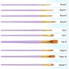 image:imageMr Pen Acrylic Paint Brushes Set 10 Pack Round amp Pointed Tip  Nylon Hair Artist Brushes for Watercolor Oil Rock Face Nail Miniature Canvas Detailing Drawing Art SuppliesSoft Purple