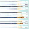 image:imageMr Pen Acrylic Paint Brushes Set 10 Pack Round amp Pointed Tip  Nylon Hair Artist Brushes for Watercolor Oil Rock Face Nail Miniature Canvas Detailing Drawing Art SuppliesMidnight Current
