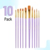 image:imageMr Pen Acrylic Paint Brushes Set 10 Pack Round amp Pointed Tip  Nylon Hair Artist Brushes for Watercolor Oil Rock Face Nail Miniature Canvas Detailing Drawing Art SuppliesSoft Purple