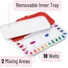 image:imageMr Pen Airtight Watercolor Palette with Lid 18 Wells amp 2 Mixing Areas  Lightweight Sealing Paint Palette for Travel Painting Watercolor Mixing Art Class and Studio UseRed