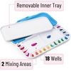 image:imageMr Pen Airtight Watercolor Palette with Lid 18 Wells amp 2 Mixing Areas  Lightweight Sealing Paint Palette for Travel Painting Watercolor Mixing Art Class and Studio UseBlue