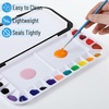 image:imageMr Pen Airtight Watercolor Palette with Lid 18 Wells amp 2 Mixing Areas  Lightweight Sealing Paint Palette for Travel Painting Watercolor Mixing Art Class and Studio UseBlack