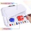 image:imageMr Pen Airtight Watercolor Palette with Lid 18 Wells amp 2 Mixing Areas  Lightweight Sealing Paint Palette for Travel Painting Watercolor Mixing Art Class and Studio UseWhite