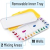 image:imageMr Pen Airtight Watercolor Palette with Lid 18 Wells amp 2 Mixing Areas  Lightweight Sealing Paint Palette for Travel Painting Watercolor Mixing Art Class and Studio UseYellow