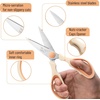 image:imageMr Pen All Purpose Kitchen Shears with Protective Sheath 8 Inch  Dishwasher Safe Stainless Steel Food Scissors with MicroSerrated Blades Durable Utility Kitchen Shears Gray amp OrangeCream  Tan