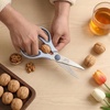 image:imageMr Pen All Purpose Kitchen Shears with Protective Sheath 8 Inch  Dishwasher Safe Stainless Steel Food Scissors with MicroSerrated Blades Durable Utility Kitchen Shears Gray amp OrangeOlive  Beige