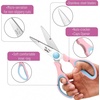 image:imageMr Pen All Purpose Kitchen Shears with Protective Sheath 8 Inch  Dishwasher Safe Stainless Steel Food Scissors with MicroSerrated Blades Durable Utility Kitchen Shears Gray amp OrangePink  Blue