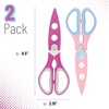 image:imageMr Pen All Purpose Kitchen Shears with Protective Sheath 8 Inch  Dishwasher Safe Stainless Steel Food Scissors with MicroSerrated Blades Durable Utility Kitchen Shears Gray amp OrangePink  Blue