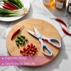 image:imageMr Pen All Purpose Kitchen Shears with Protective Sheath 8 Inch  Dishwasher Safe Stainless Steel Food Scissors with MicroSerrated Blades Durable Utility Kitchen Shears Gray amp OrangePink  Blue