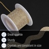 image:imageMr Pen Crystal Rhinestone Close Chain 1 Roll 11 Yard 2mm Rhinestones  Silver Rhinestones for Jewelry Rhinestone Chain for Crafts Roll of Rhinestones for Crafts Crystal Rhinestone Chain TrimGold
