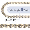 image:imageMr Pen Crystal Rhinestone Close Chain 1 Roll 11 Yard 2mm Rhinestones  Silver Rhinestones for Jewelry Rhinestone Chain for Crafts Roll of Rhinestones for Crafts Crystal Rhinestone Chain TrimGold