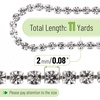 image:imageMr Pen Crystal Rhinestone Close Chain 1 Roll 11 Yard 2mm Rhinestones  Silver Rhinestones for Jewelry Rhinestone Chain for Crafts Roll of Rhinestones for Crafts Crystal Rhinestone Chain TrimSilver