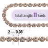image:imageMr Pen Crystal Rhinestone Close Chain 1 Roll 11 Yard 2mm Rhinestones  Silver Rhinestones for Jewelry Rhinestone Chain for Crafts Roll of Rhinestones for Crafts Crystal Rhinestone Chain TrimRose Gold