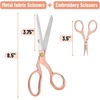 image:imageMr Pen Fabric Scissors amp Embroidery Scissors Set 85 and 35  Stainless Steel Rose Gold Heavy Duty Fabric Shears
