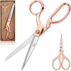 image:imageMr Pen Fabric Scissors amp Embroidery Scissors Set 85 and 35  Stainless Steel Rose Gold Heavy Duty Fabric Shears