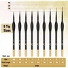 image:imageMr Pen Miniature Paint Brushes 9 Pcs Detail Paint Brush SetGold  Black