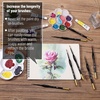 image:imageMr Pen Miniature Paint Brushes 9 Pcs Detail Paint Brush SetGold  Black
