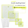 image:imageMr Pen Quilting Ruler Set 4 Pcs  Sizes 45X456X695X95125X125 Quilting Squares Quilt Ruler Rulers for Quilting and Sewing