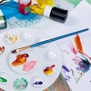 image:imageMr Pen Round Paint Tray Palettes 8 Pack  Plastic White Palettes for Students Kids Paint Holder DIY Craft Class Painting4 Pack