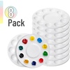 image:imageMr Pen Round Paint Tray Palettes 8 Pack  Plastic White Palettes for Students Kids Paint Holder DIY Craft Class Painting8 Pack